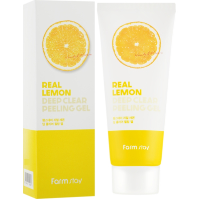 Глубоко очищающий пилинг-гель для лица FarmStay Real Lemon Deep Clear Peeling Gel