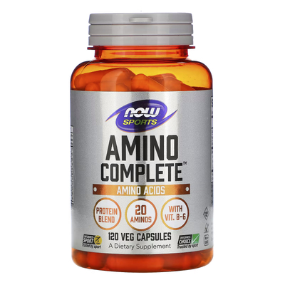 Амінокислотний комплекс / Amino Complete, Now Foods, Sports, 120 вегетаріанських капсул