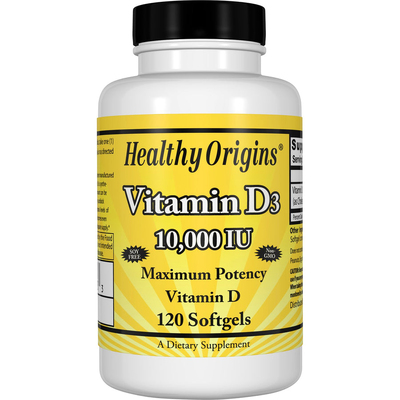 Витамин D3 / Vitamin D3, Healthy Origins, 250 мкг, 120 гелевых капсул