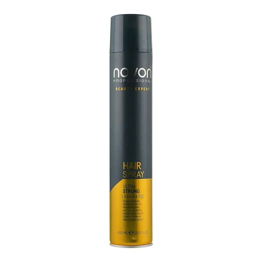 Лак для укладки волос ультрасильной фиксации Novon Professional Hairspray Ultra Strong