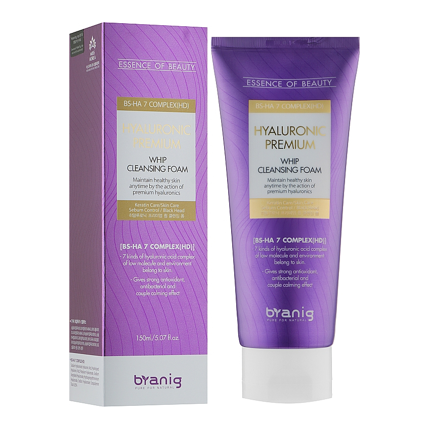 Пенка для умывания с гиалуроном Branig Hyaluronic Premium Whip Cleansing Foam
