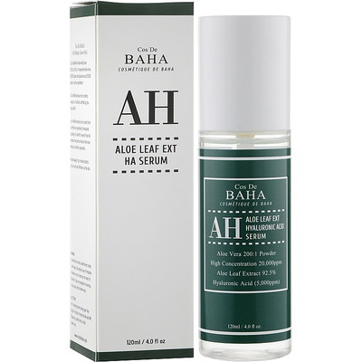 Концентрированная сыворотка для лица с алоэ вера Cos De Baha Aloe Leaf Ext Hyaluronic Acid Serum