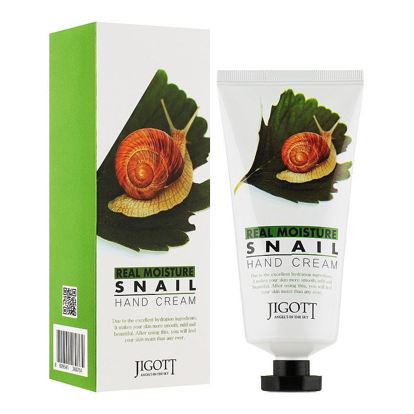 Крем для рук с экстрактом слизи улитки Jigott Real Moisture Snail Hand Cream