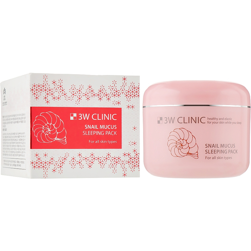 Ночная маска для лица с экстрактом слизи улитки 3W Clinic Snail Mucus Sleeping Pack