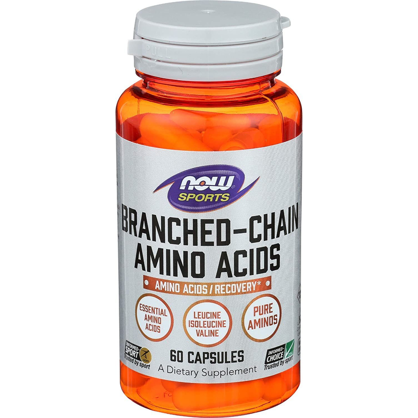 Аминокислоты с разветвленными цепями (BCAA) / Branched Chain Amino Acids, Now Foods, Sports, 60 капсул