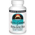 Ацетил-L-карнітин та альфа-ліпоєва кислота / Acetyl L-Carnitine & Alpha Lipoic Acid, Source Naturals, 650 мг, 60 таблеток