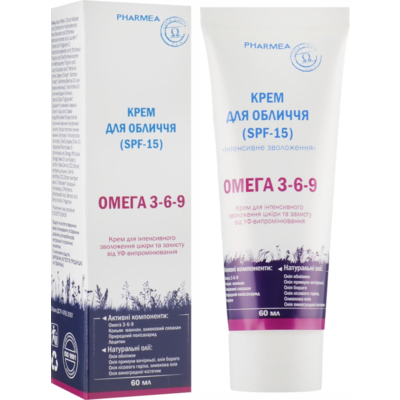 Крем для лица «Интенсивное увлажнение» SPF15 Pharmea Omega 3-6-9