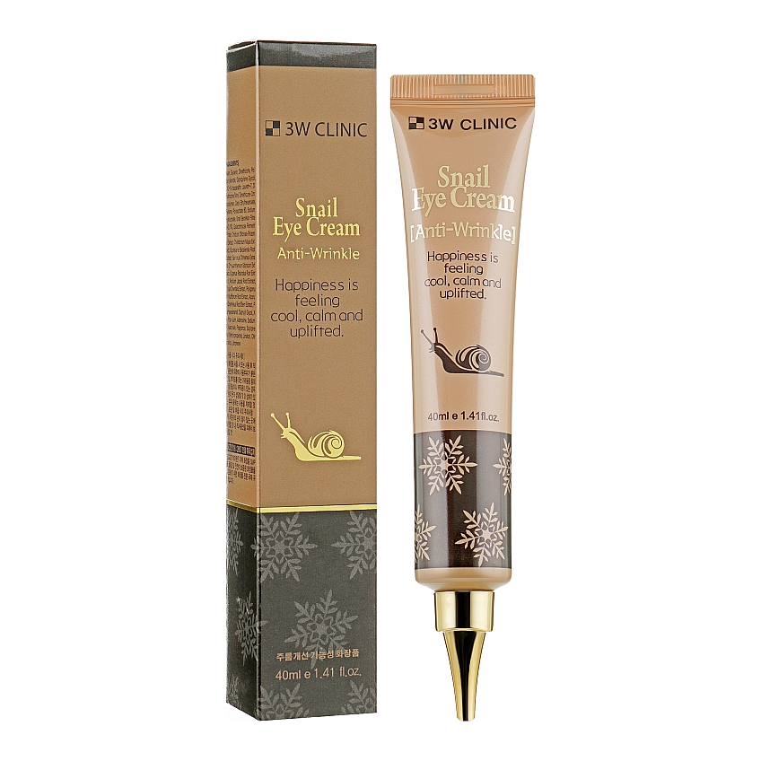 Улиточный крем под глаза 3W Clinic Snail Eye Cream Anti-Wrinkle