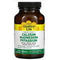 Кальцій, магній та калій Country Life Calcium, Magnesium, and Potassium 500 mg : 500 mg : 99 mg