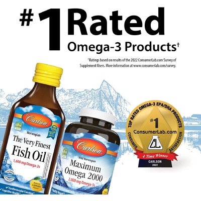 Жир печінки тріски з вітаміном А з лимонним смаком / Cod Liver Oil Gems Low Vitamin A Lemon Flavor, Carlson Labs, 300 гелевих капсул