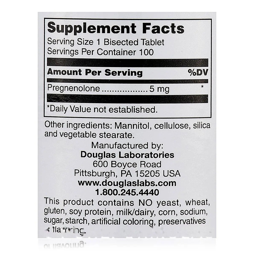 Прегненолон / Pregnenolone, Douglas Laboratories, 5 мг, 100 таблеток