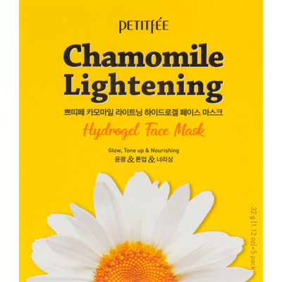 Гидрогелевая осветляющая маска для лица с экстрактом ромашки Petitfee Chamomile Lightening Hydrogel Face Mask