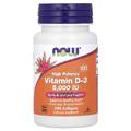Вітамін D3 / Vitamin D-3, 125 мкг (5000 МО), Now Foods, 240 гелевих капсул