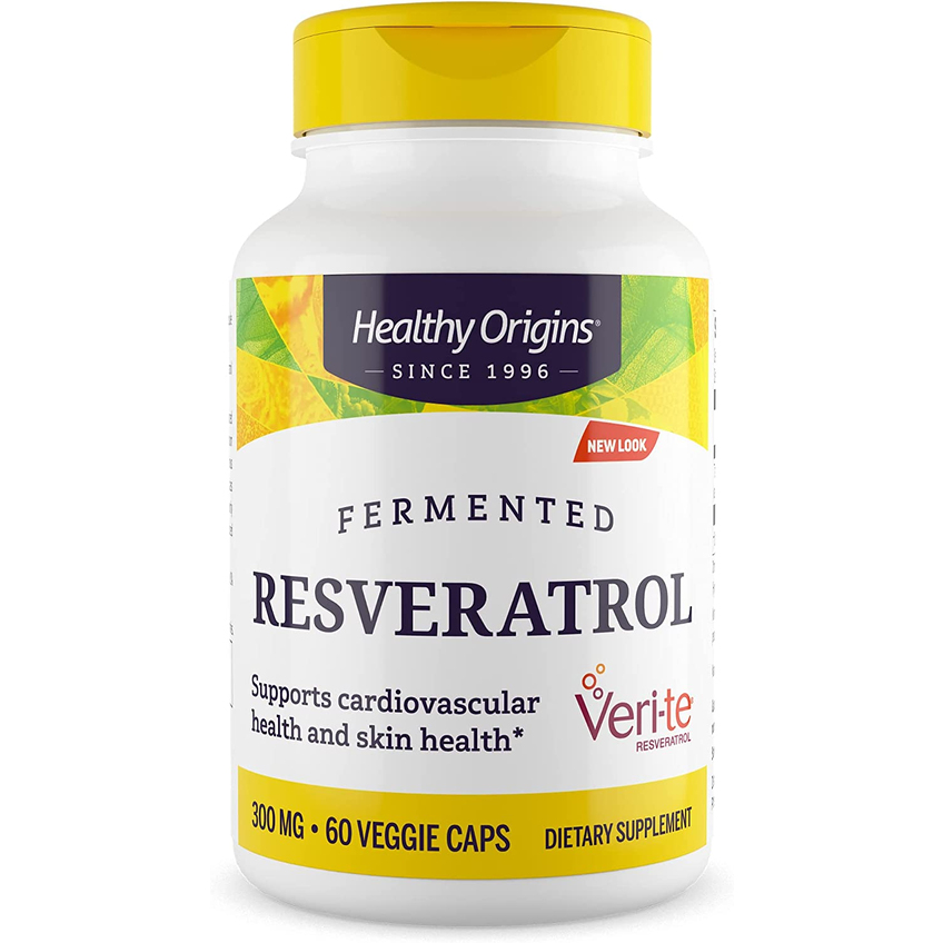 Ресвератрол с экстрактом красного вина / Resveratrol Trans-Resveratrol, Healthy Origins, 300 мг, 60 капсул