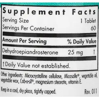 Дегідроепіандростерон / DHEA 25 Micronized Lipid Matrix, Nutricology, 25 мг, 60 капсул