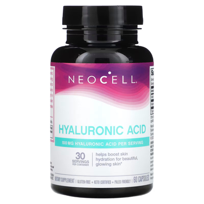 Гіалуронова кислота / Hyaluronic Acid, Neocell, 50 мг, 60 капсул