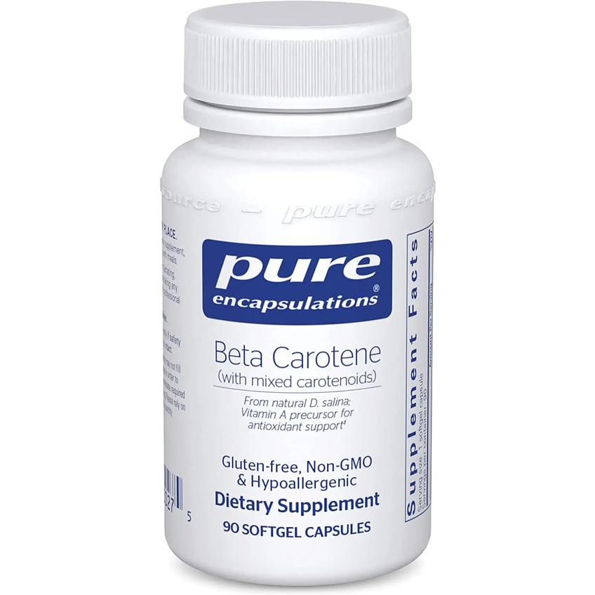 Бета-каротин со смешанными каротиноидами / Beta Carotene, Pure Encapsulations, 90 капсул