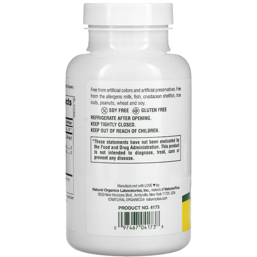 Лецитин із яєчних жовтків / Egg Yolk Lecithin, Nature's Plus, 600 мг, 90 капсул