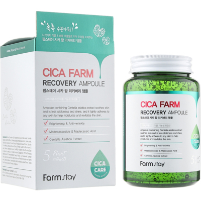 Ампульная сыворотка с азиатской центелой FarmStay Cica Farm Recovery Ampoule