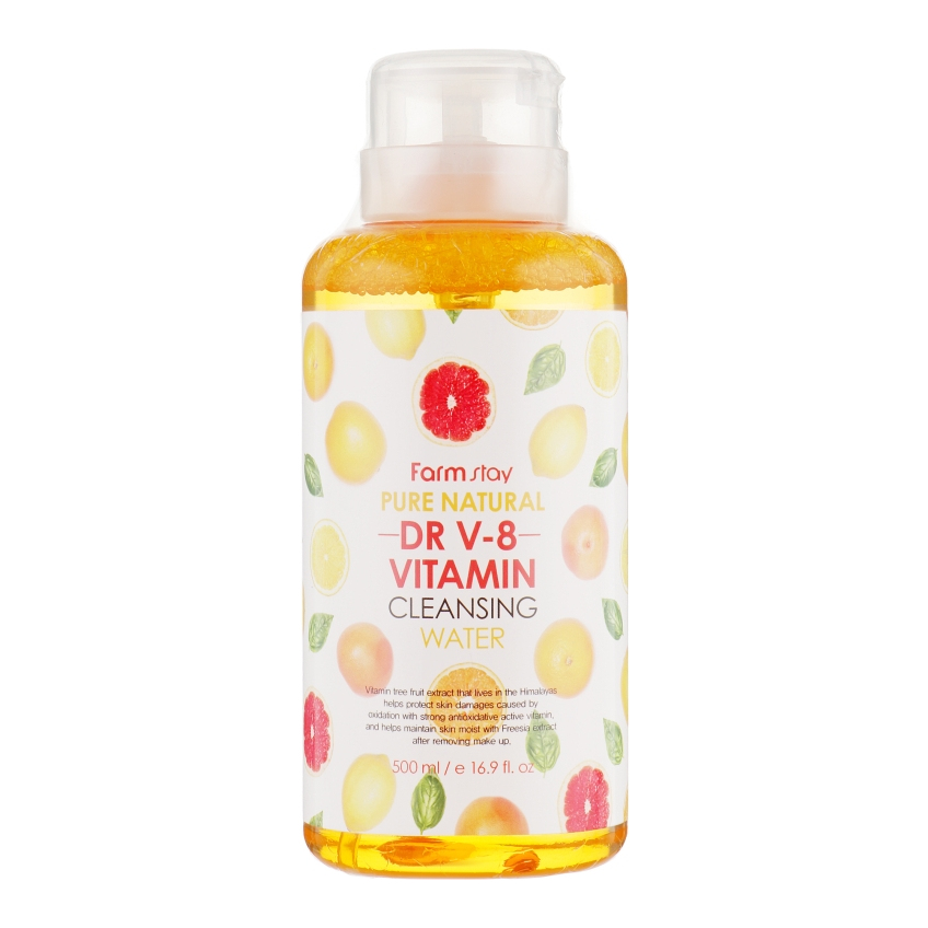 Очищающая вода с витаминами FarmStay Dr-V8 Pure Cleansing Water Vitamin