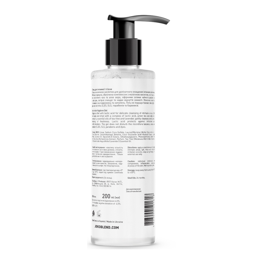 Гель для интимной гигиены с молочной кислотой Joko Blend Intimate Hygiene Gel