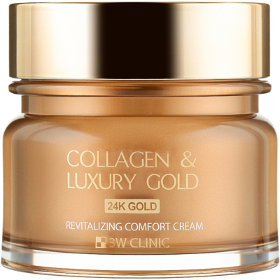 Омолаживающий крем для лица 3W Clinic Collagen & Luxury Gold Revitalizing Comfort 24k Gold Cream