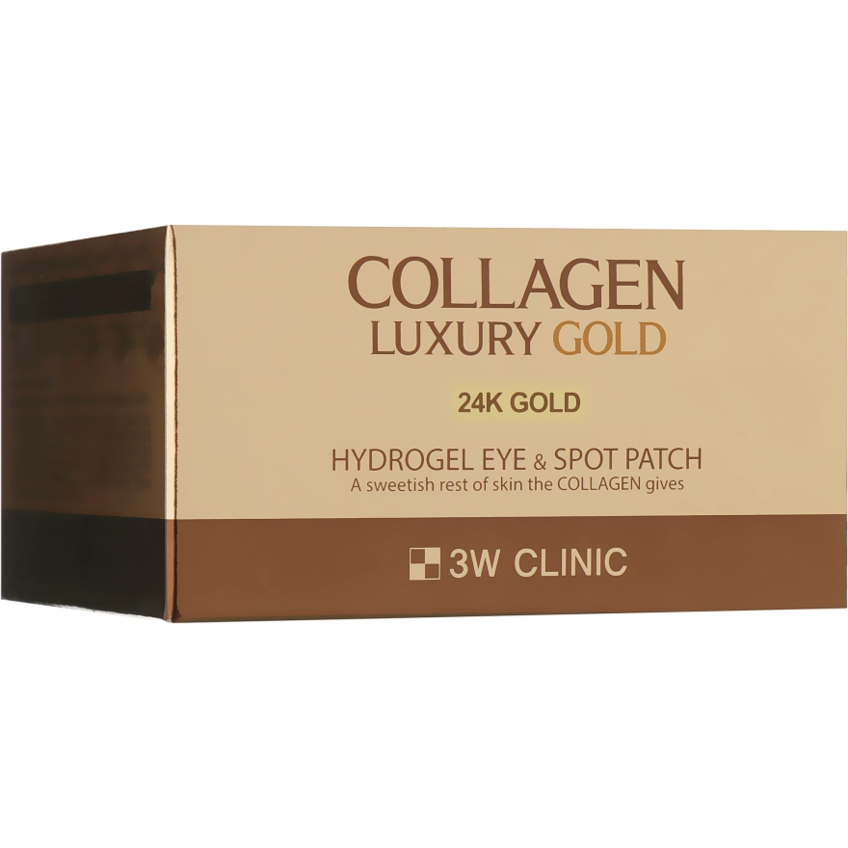 Патчи для глаз с коллагеном и золотом 3W Clinic Collagen & Luxury Gold Eye Patch