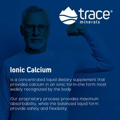 Кальций ионизированный жидкий / Liquid Ionic Calcium, Trace Minerals Research, 200 мг, 59 мл