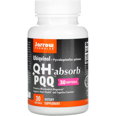 Убихинол и пирролохинолинхинон / Ubiquinol QH-Absorb + PQQ, Jarrow Formulas, 30 гелевых капсул