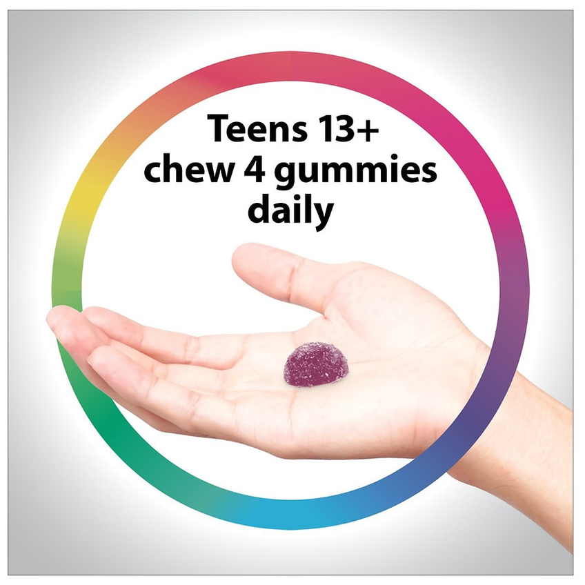 Мультивітаміни для підлітків зі смаком чорниці / Teen's Multivitamin, Rainbow Light, 100 жувальних цукерок