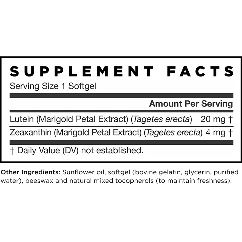 Лютеин / Lutein, Jarrow Formulas, 20 мг, 120 гелевых капсул