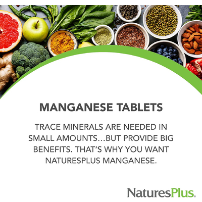 Марганець / Manganese, Nature's Plus, 50 мг, 90 таблеток