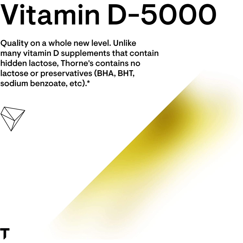 Витамин D3 / Vitamin D3, Thorne Research, 125 мкг (5000 МО), 60 капсул