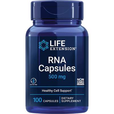 Рибонуклеїнова кислота / RNA, Life Extension, 500 мг, 100 капсул