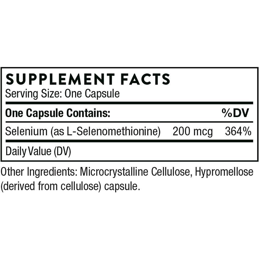 Селенометионин / Selenomethionine, Thorne Research, 200 мкг, 60 капсул