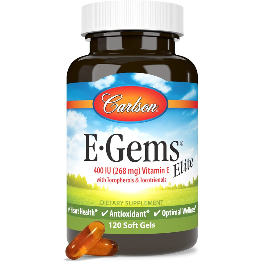 Вітамін Е / E-Gems Elite, Carlson Labs, 268 мг (400 МО), 120 шт