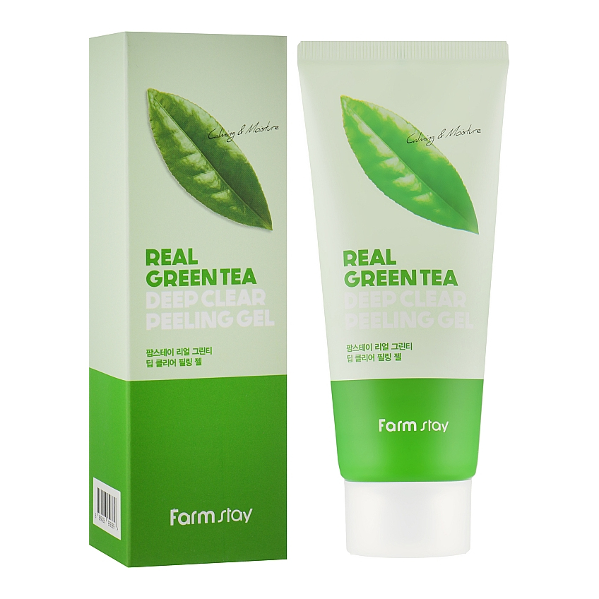 Глубоко очищающий пилинг-гель для лица FarmStay Green Tea Deep Clear Peeling Gel