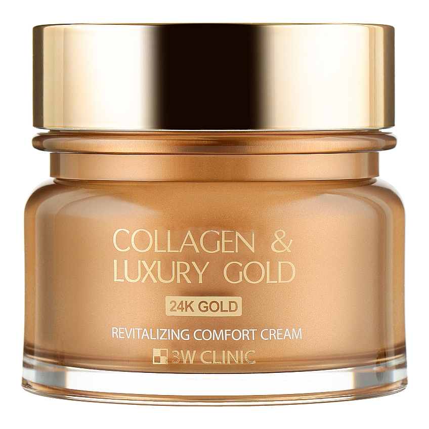 Омолаживающий крем для лица 3W Clinic Collagen & Luxury Gold Revitalizing Comfort 24k Gold Cream