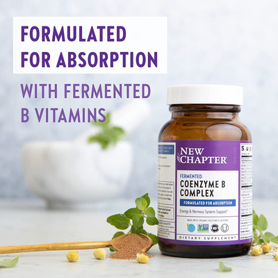 Ферментированный В-комплекс коэнзима / Coenzyme B Complex, New Chapter, 30 вегетарианских таблеток