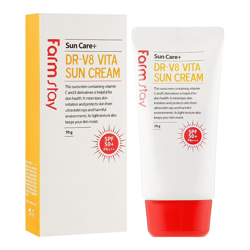 Крем солнцезащитный витаминизированный FarmStay DR-V8 Vita Sun Cream SPF 50+ PA+++