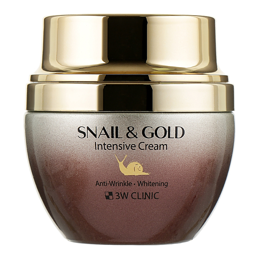 Интенсивный крем для лица с муцином улитки и коллоидным золотом 3W Clinic Snail & Gold Intensive Cream