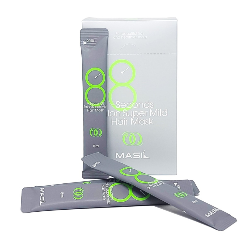 Восстанавливающая мягкая маска для волос Masil 8 Seconds Salon Super Mild Hair Mask Green