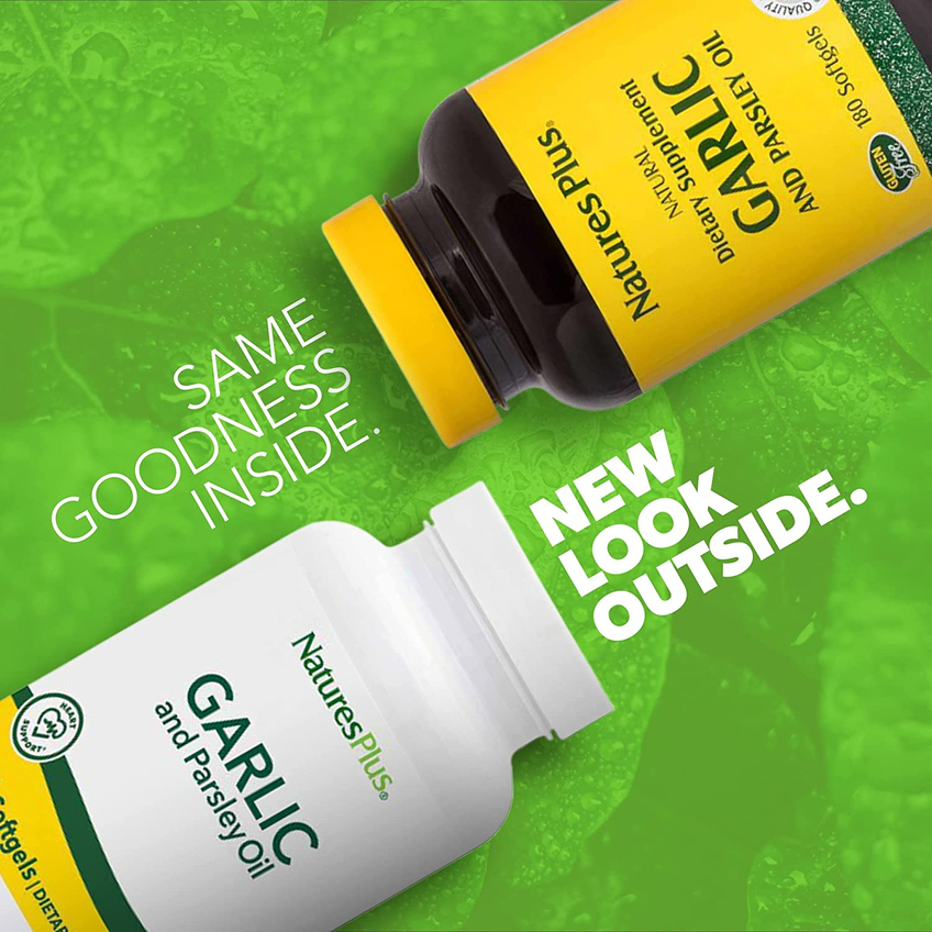 Масло чеснока и петрушки / Garlic and Parsley Oil, Nature's Plus, 180 капсул