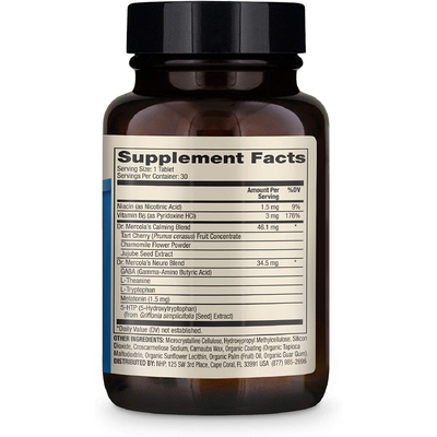 Помощь при бессоннице с мелатонином / Sleep Support with Melatonin, Dr. Mercola, 30 таблеток