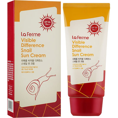 Солнцезащитный крем с экстрактом улитки FarmStay Visible Difference Snail Sun Cream SPF 50+ PA+++