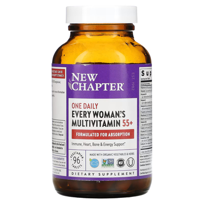 Мультивітаміни для жінок віком від 55+ (один раз в день) / One Daily Every Woman's Multivitamin 55+, New Chapter, 96 таблетки