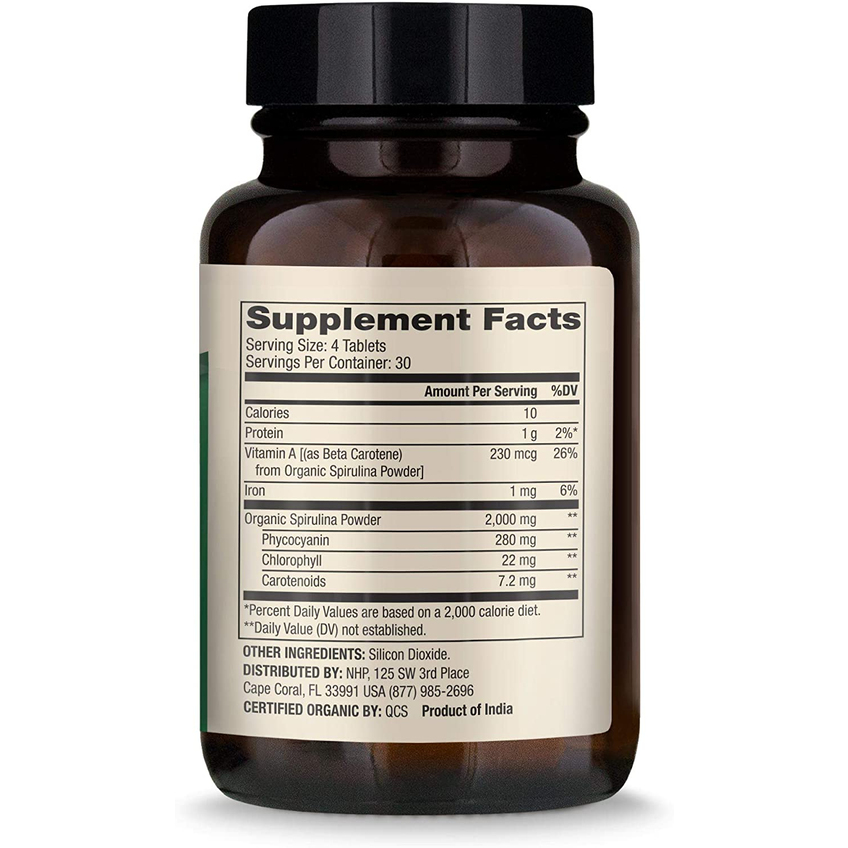 Спирулина / Organic Spirulina, Dr. Mercola, 500 мг, 120 таблеток