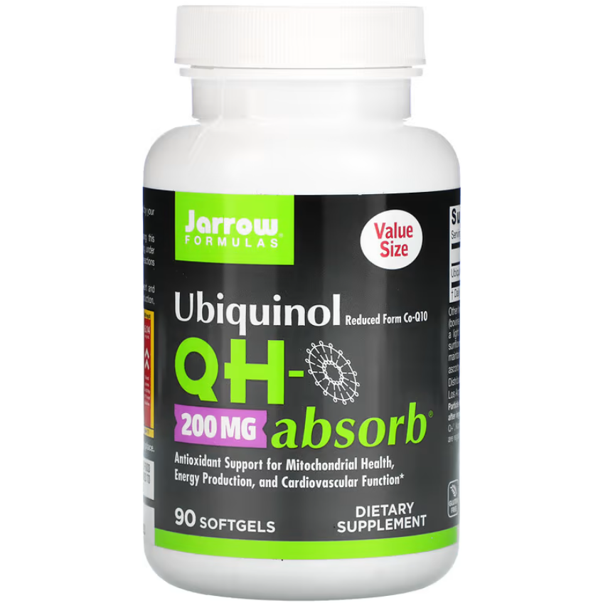 Убихинол / Ubiquinol QH-Absorb, Jarrow Formulas, 200 мг, 90 гелевых капсул