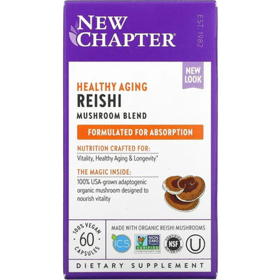 Гриби Рейші / LifeShield Reishi, New Chapter, 60 капсул