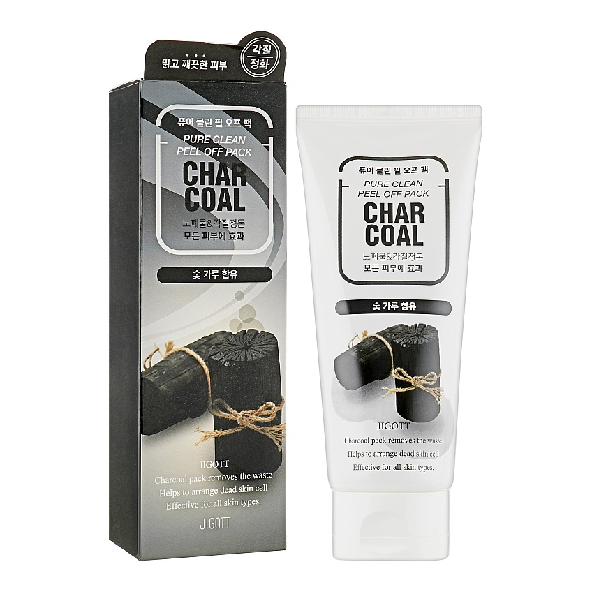 Маска-плівка для глибокого очищення Jigott Charcoal Pure Clean Peel Off Pack